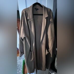 J. Crew Camel Open-Front Blazer Coatigan